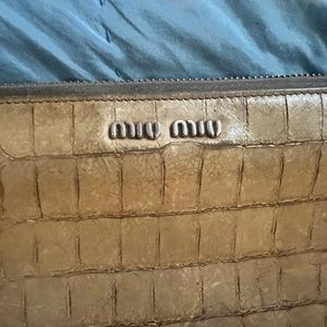 Vintage miu miu croc wallet